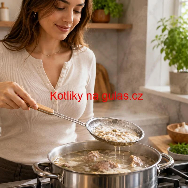 Hliníkové sítko 16 cm s dřevěnou rukojetí