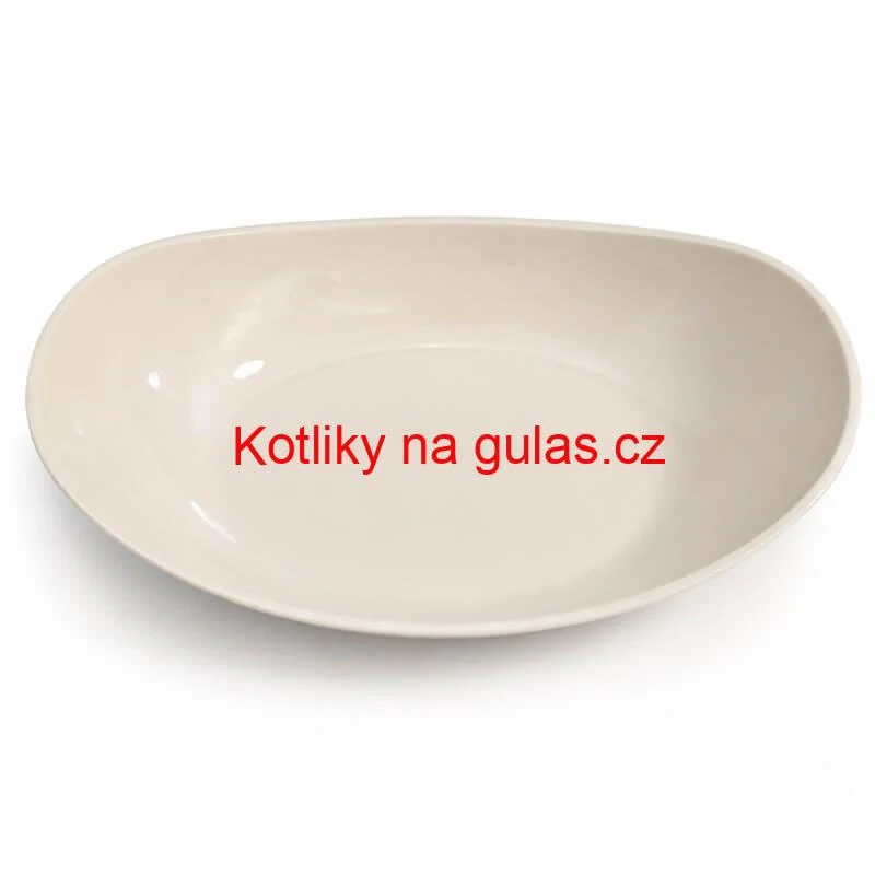 Plastová servírovací miska loďka 28,5 cm – smetanová