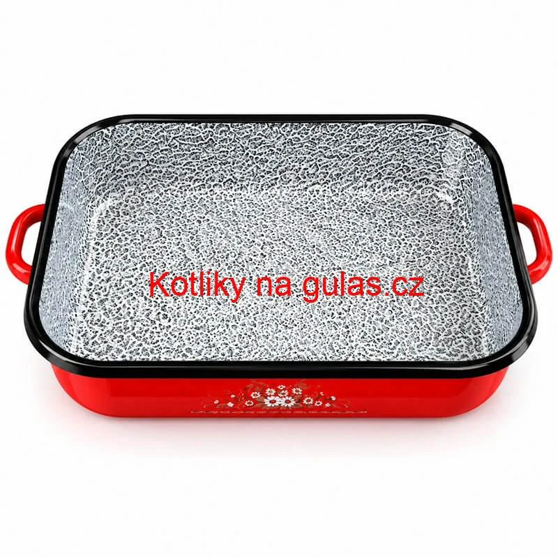 Mramorovaný vnitřní povrch pekáče