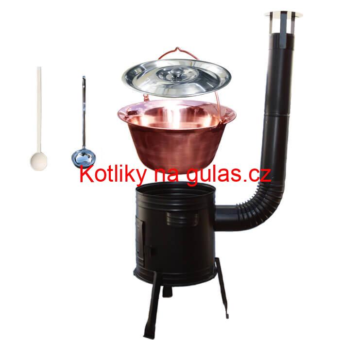Měděný kotlík 14 L (1,2 mm) + kovová kotlina 36 PARTY (KOV)