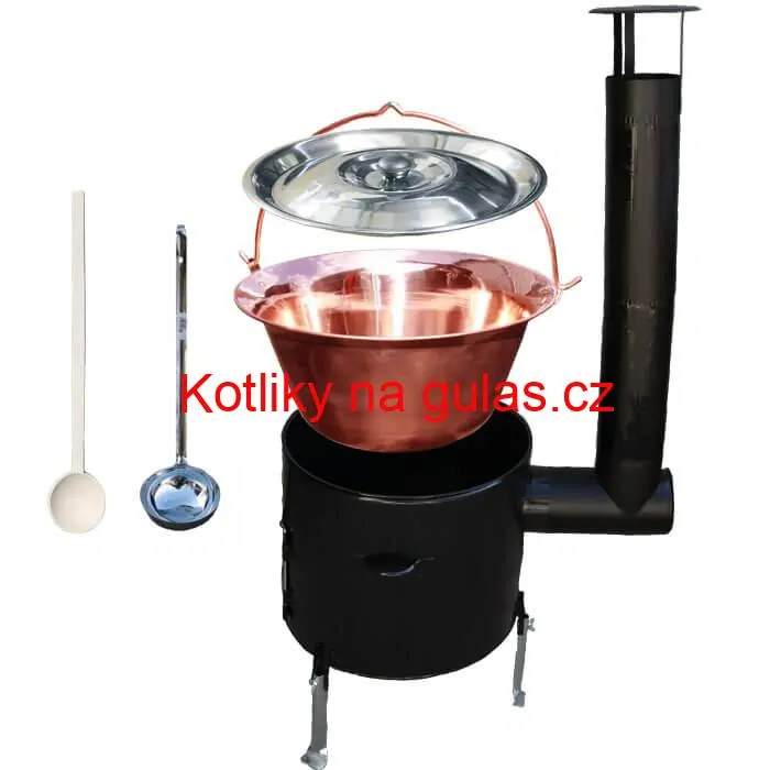 Měděný 30 L + smaltovaná kotlina 45 cm EXCLUSIVE