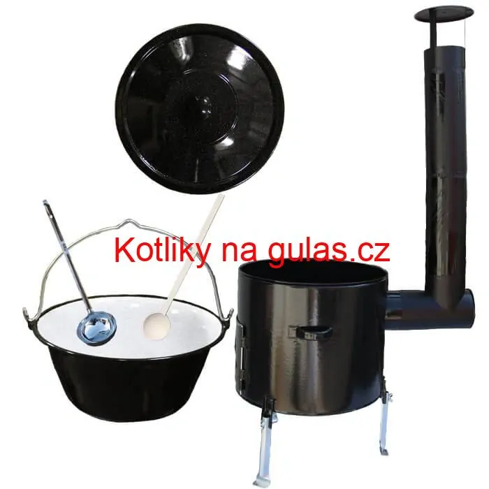 Smaltovaný kotlík 25 L + smaltovaná kotlina 42 Easy party