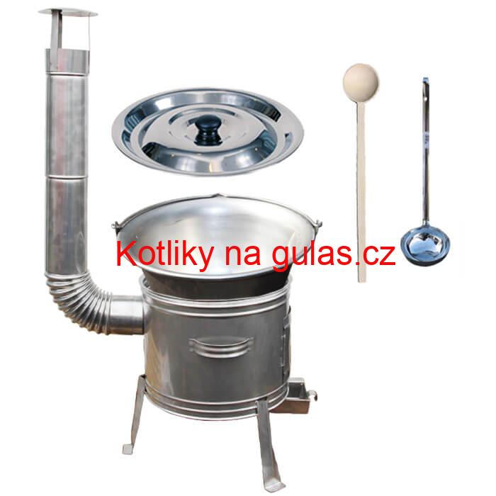 Nerezový kotlík 15 L (1,5 mm) + nerezová kotlina 36 cm TOPLUX