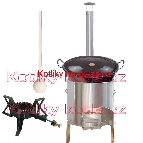 Zabijačkova nerezová souprava 60 L + hořák