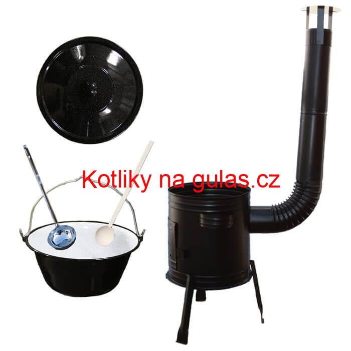 Smaltovaný kotlík 30 L (1,2 mm) + kovová kotlina 45 CLASSIC (KOV)