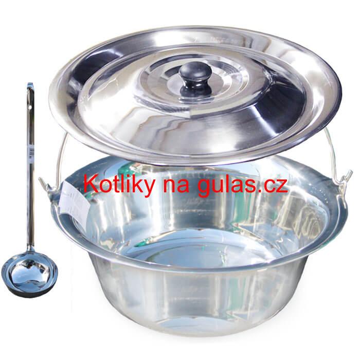Nerezový kotlík 20 L (1,2 mm) + nerezová poklice