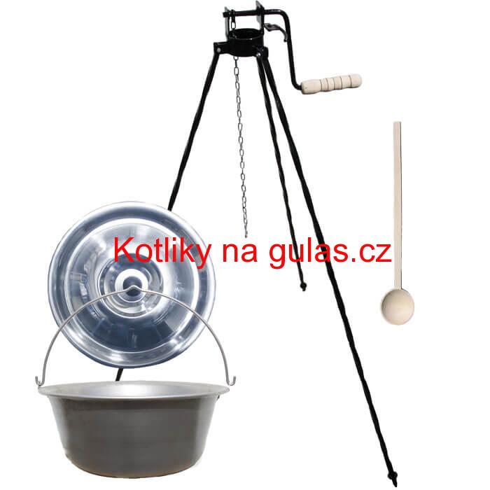 Nerezový kotlík 30 L (1,5 mm) + stojan s kladkou VAR