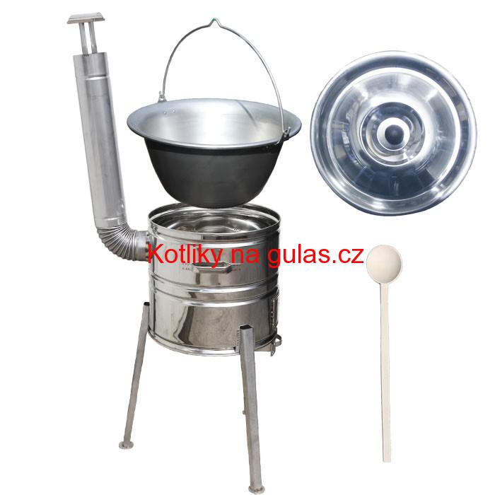 Nerezový kotlíkový set 40 Luxus + nerezový kotlík 20 L (1,5 mm)