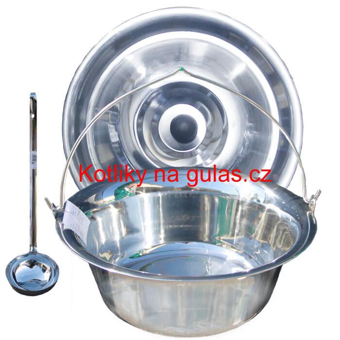 Nerezový kotlík 30 L (1,2 mm) + nerezová poklice