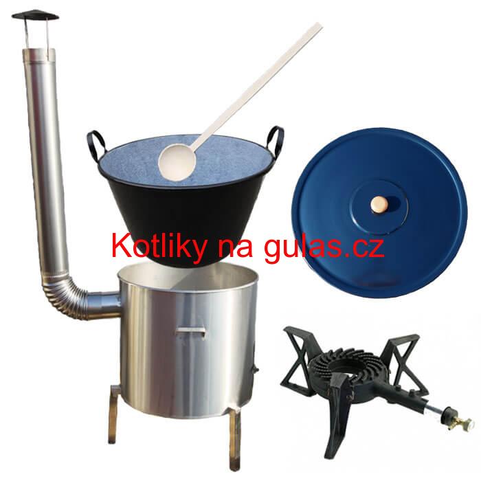 Zabijačkova nerezová souprava 80 L + hořák