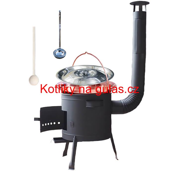 Měděný kotlík 30 L (1,2 mm) + nízká kotlina 45 cm PLUS 600