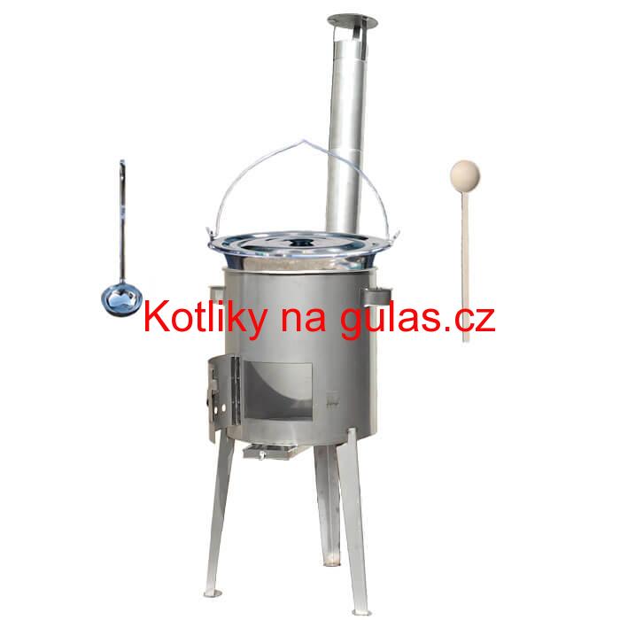 Nerezový kotlík 30 L (1,2 mm) + nerezová kotlina 45 cm LUXUS