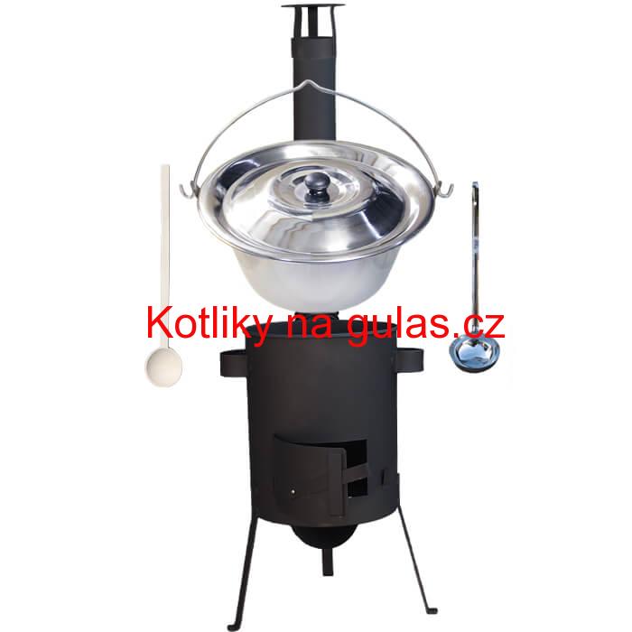 Nerezový kotlík 22 L (0,8 mm) + žáruvzdorná kotlina 42 PLUS 600 4 MM