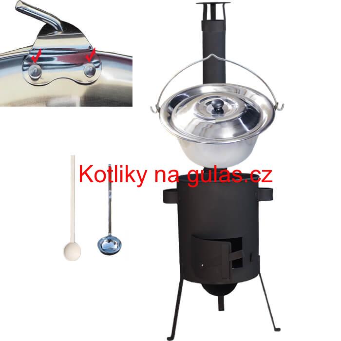 Nerezový kotlík 20 L (0,8 mm) + žáruvzdorná kotlina 42 PLUS 600 4 MM