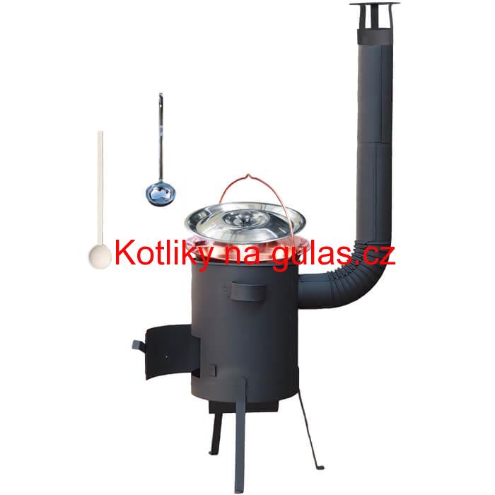 Měděný kotlík 20 L (1,2 mm) + žáruvzdorná kotlina 42 PLUS 600 4 MM