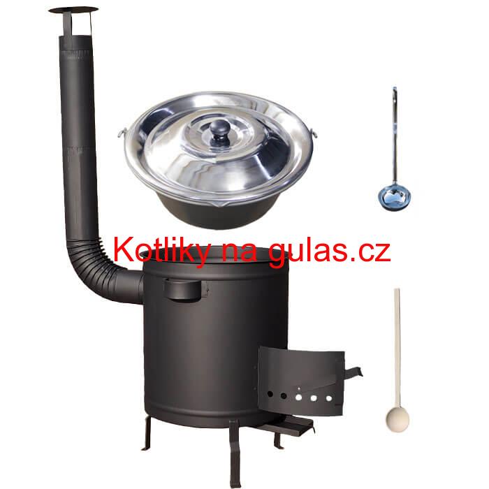 Nerezový kotlík 30 L (1,5 mm) + silnostěnná (1,5 mm) a žáruvzdorná kotlina 45 PLUS 600