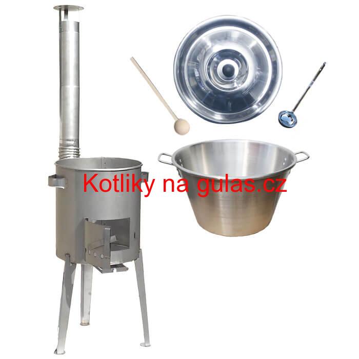 Nerezový kotel 40 L (1,2 mm) + nerezová kotlina 45 cm LUXUS
