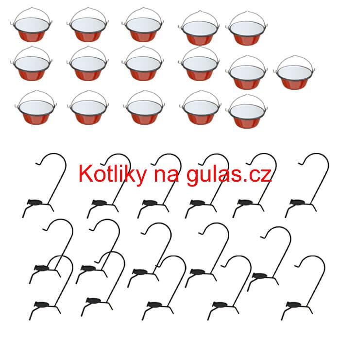 Servírovací souprava SMALT RED 16 ks