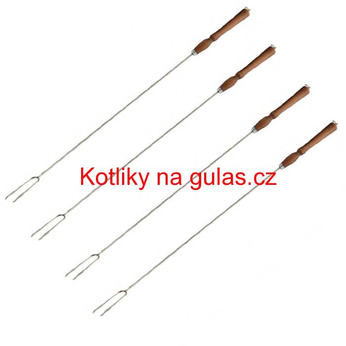 Vidličky na opékání 90 cm, 4 ks NEREZ