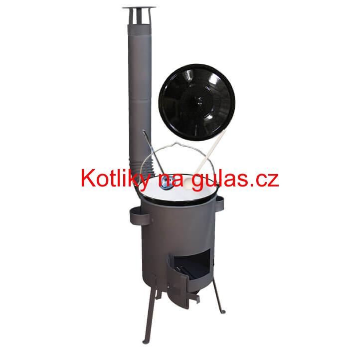 Smaltovaný kotlík 25 L + žáruvzdorná kotlina 45 PLUS 600 4 MM