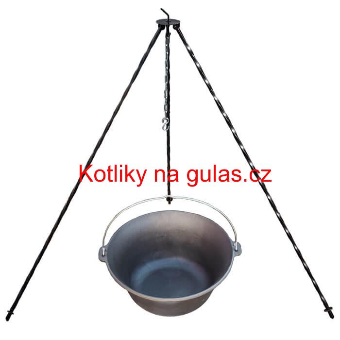 Litinový kotlík 10,8 L + trojnožka 1,2 m