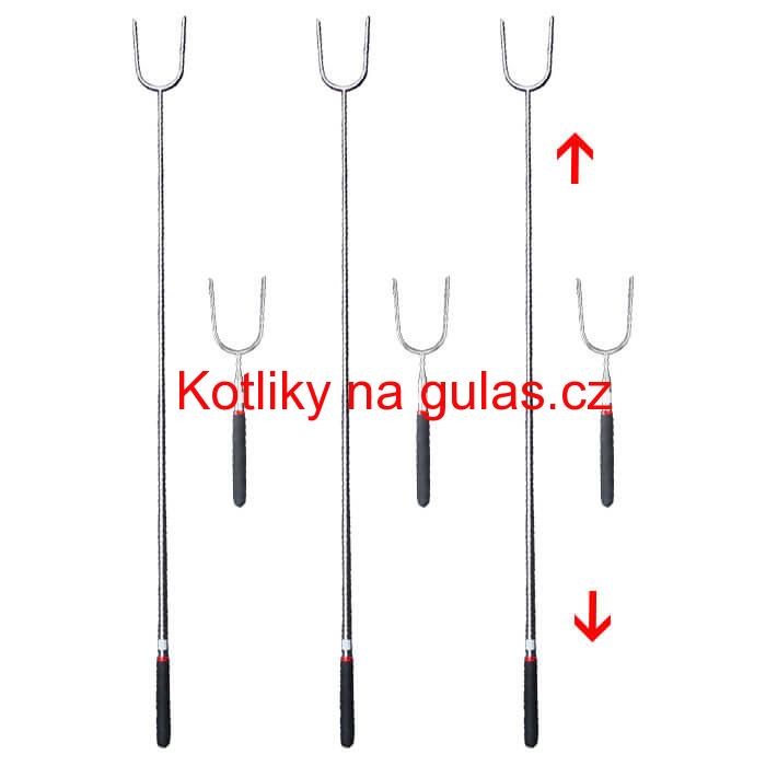 Vidličky na opékání 24,5 cm - 84,5 cm - teleskopické 6 ks