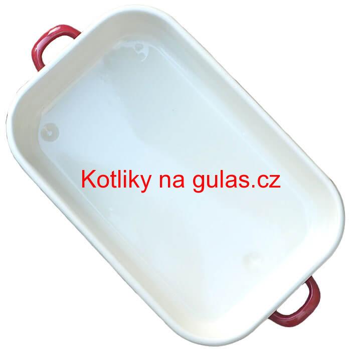 Smaltovaný pekáč 46 x 24 cm ČERVENÝ