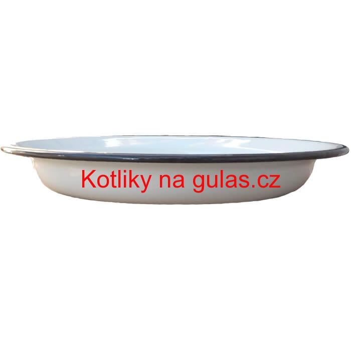 Smaltovaný talíř 28 cm Bílý