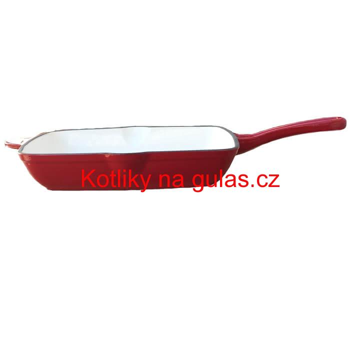 Litinová pánev na grilování se smaltovaným povrchem 26 cm Strong Mold