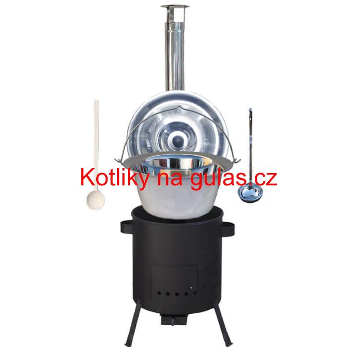 Nerezový kotlík 22 L (0,8 mm) + žáruvzdorná kotlina (1 mm) 42 PLUS 600