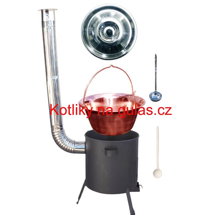 Měděný kotlík 20 L (1,2 mm) + žáruvzdorná kotlina (1 mm) 42 PLUS 600