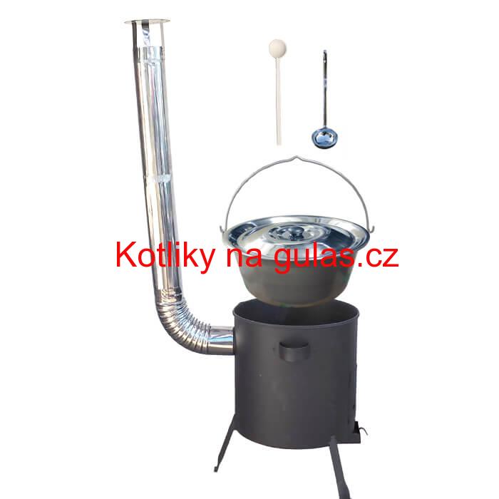 Železný kotlík 20 L (0,75 mm) + žáruvzdorná kotlina (1 mm) 42 PLUS 600