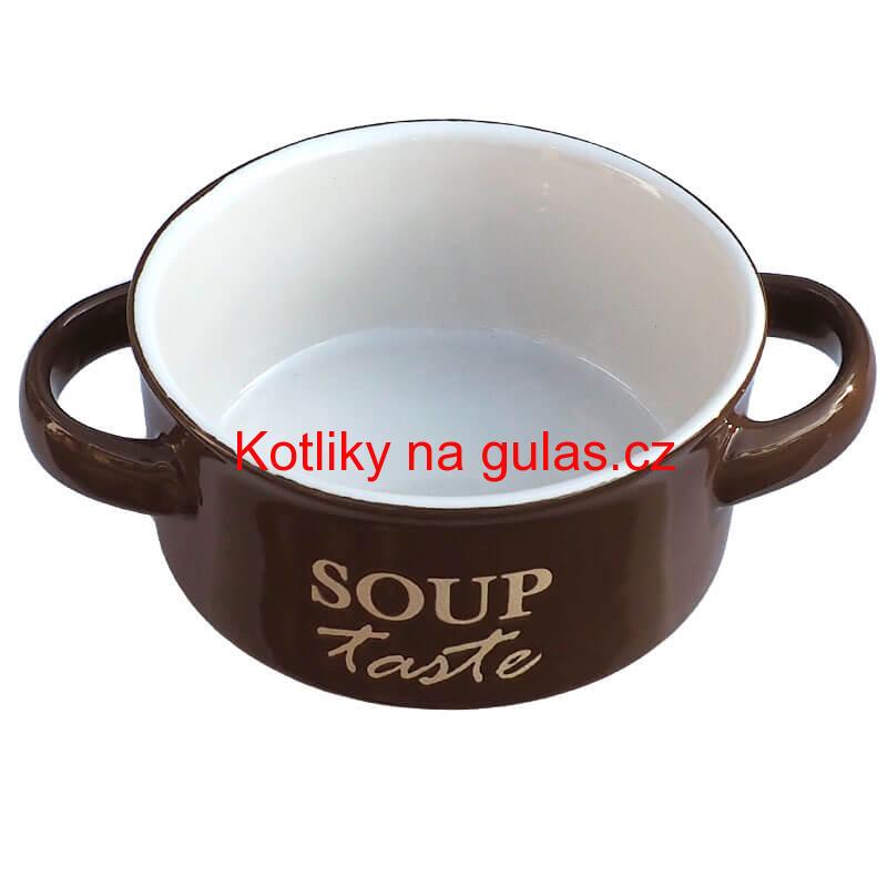 Keramická miska na polévku-hnědá SOUP