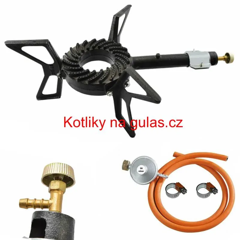 Hořák - plynový vařič 7,5 kW HU + připojovací příslušenství