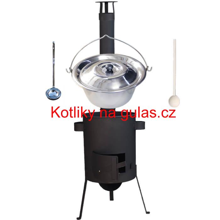 Nerezový kotlík 15 L (1,2 mm) INOX + žáruvzdorná kotlina 36 PLUS 600 4 MM