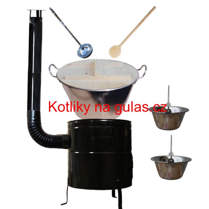 Zabijačková nerezová souprava 100L MAX + 2 servírovací kotlíky
