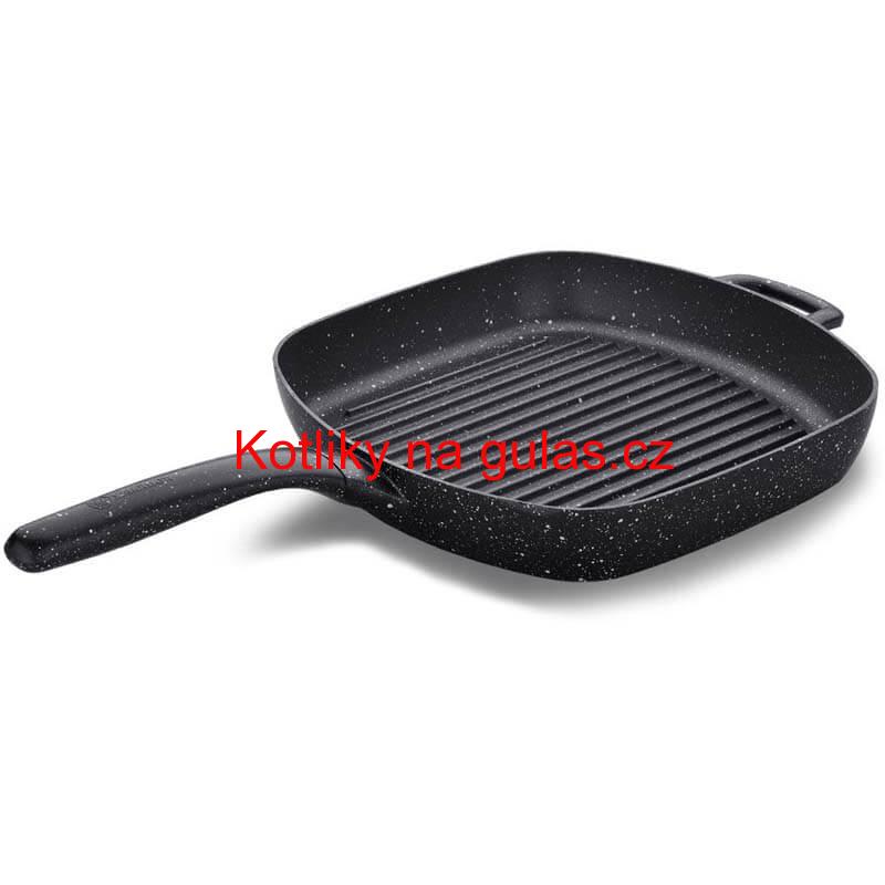 Grilovací pánev s rukojetí 28 x 28 Grill Plus Volkanit