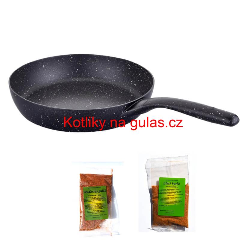 Sada hrnců s poklicí + pánev + pepř Classic Plus Volkanit