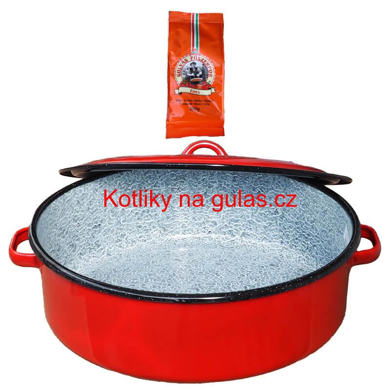 Smaltovaný kastrol s poklicí 20 L CLASSIC + paprikový pepř na guláš