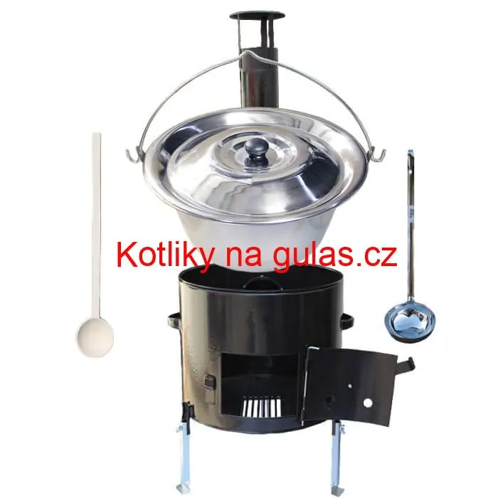 Nerezový kotlík 10 L + smaltovaná kotlina 31 Easy party