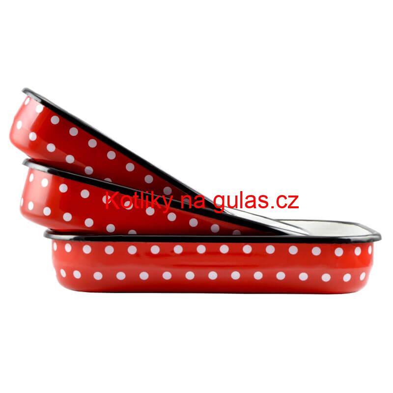 Smaltované pekáče DECOR 3 ks