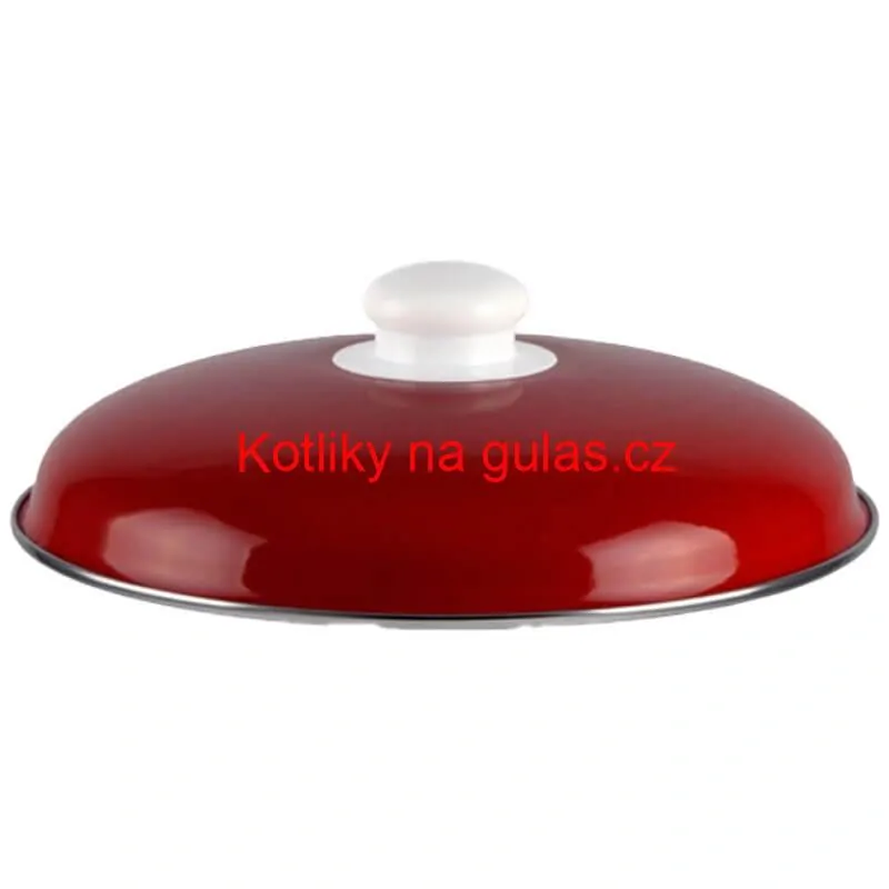 Smaltovaný hrnec s poklicí 4 l červený + pikantní směs koření 50 g Kotlíkový guláš