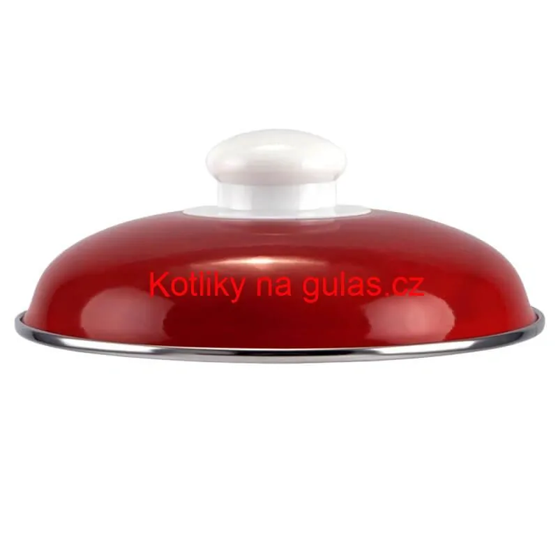 Smaltovaný kastrol s poklicí 4 L červený + pikantní směs koření 50 g Kotlíkový guláš