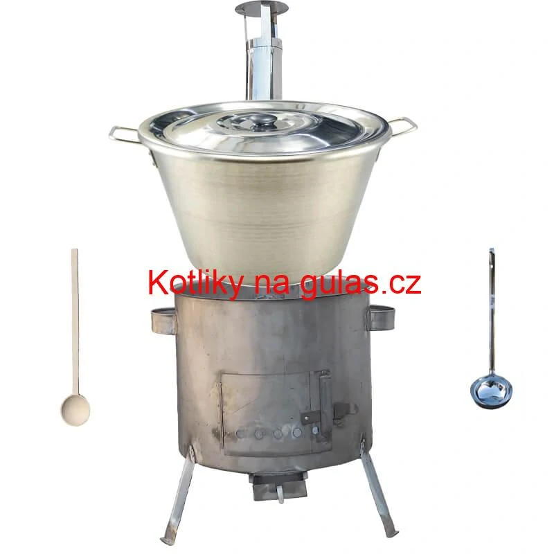 Nerezový kotel 40 L (1,2 mm) INOX + nerezová kotlina 45 cm (1,5 mm) STRONG CLASSIC