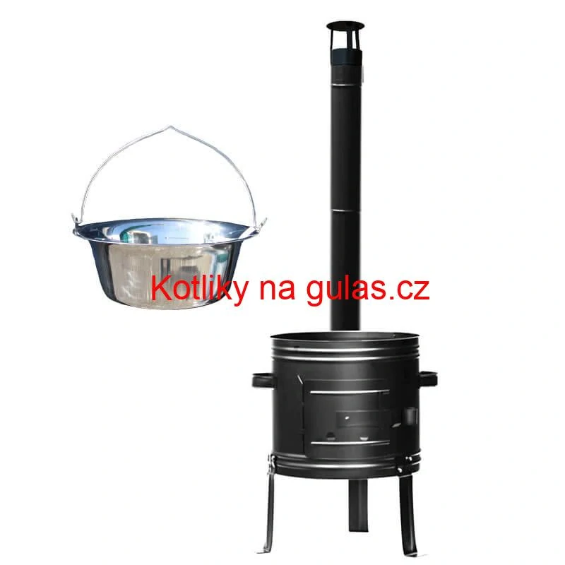 Nerezový kotlík 22 L + kovová kotlina 42 (KOV) + demontovatelné nožičky
