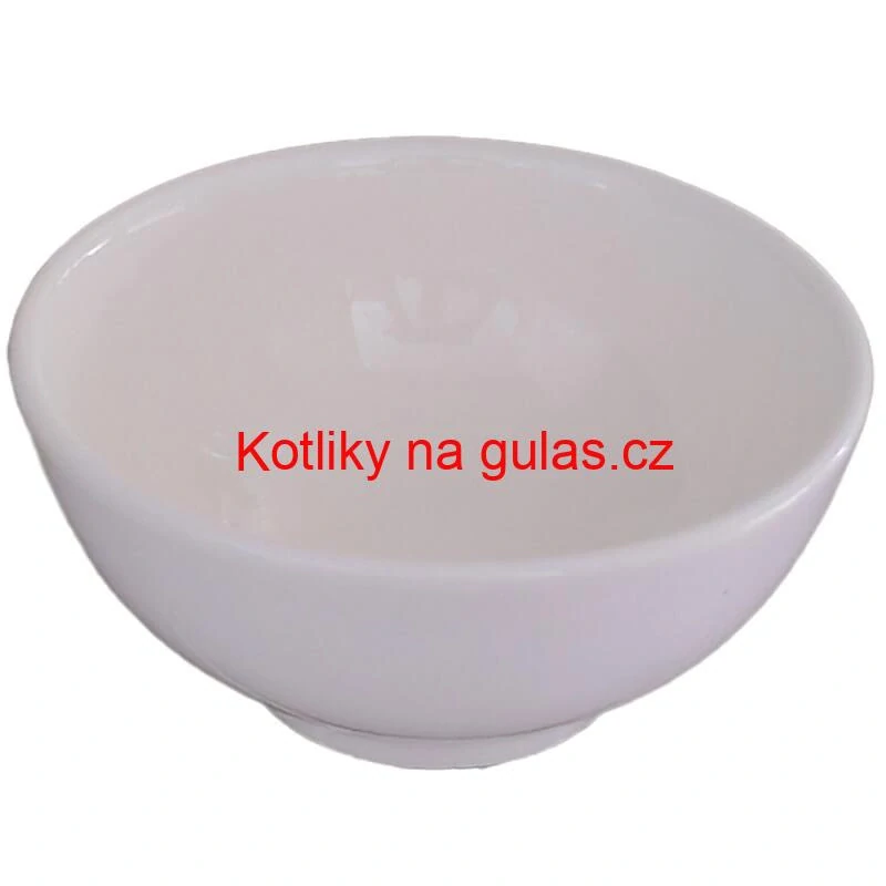 Keramické misky na servírování guláše 15 cm 12 ks bílé