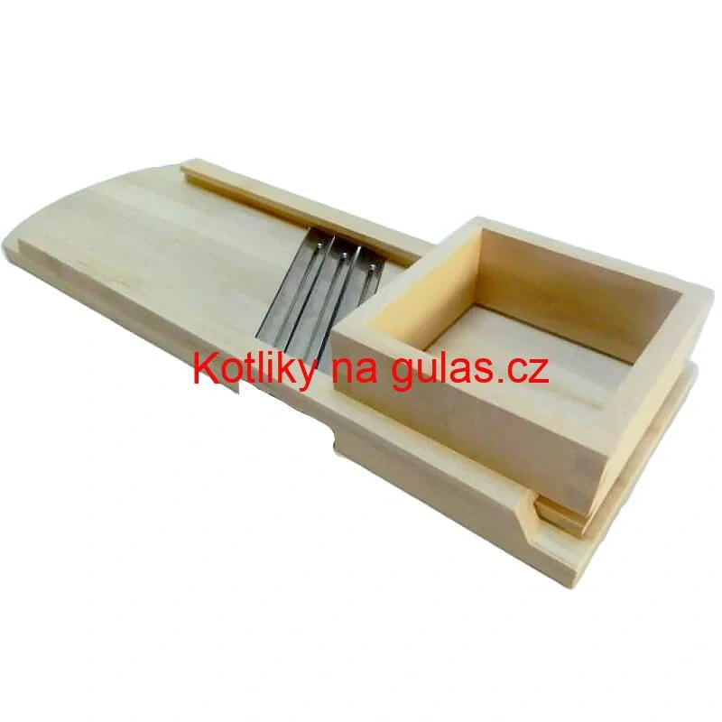 Ruční dřevěný kráječ zelí 3 nože 66 x 24 cm (střední)