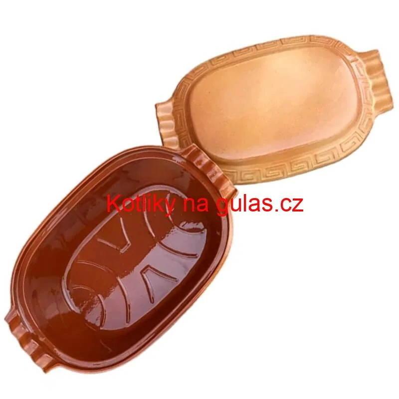 Římská mísa / pekáč z glazované terakotové hlíny 6 l
