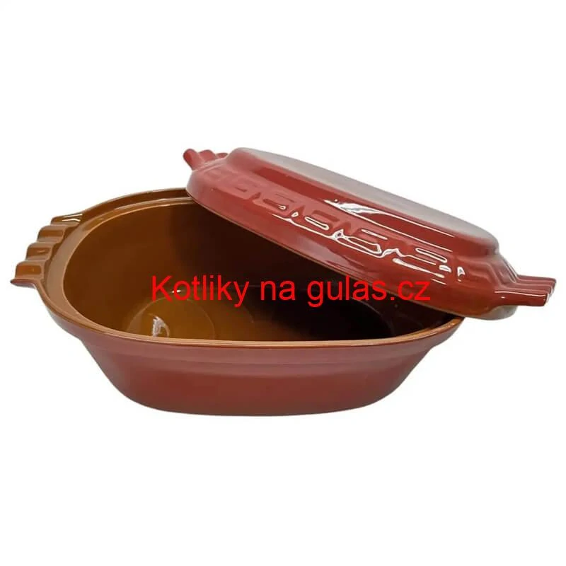 Římská mísa / pekáč z glazované terakotové hlíny 6 l