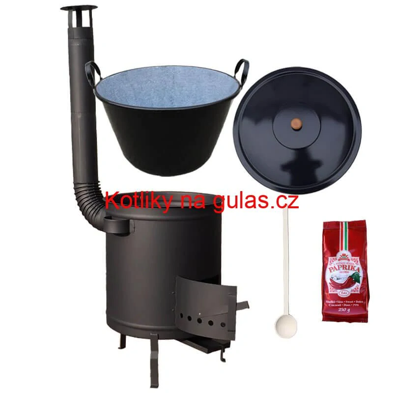 Smaltovaný kotel 60 L + silná kovová kotlina 53 cm (2 mm) STRONG PLUS 600 + sladká paprika 250 g